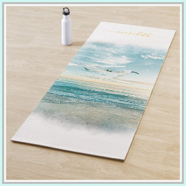 Esterilla De Yoga Calm Pacific Ocean Seashore Sun Name