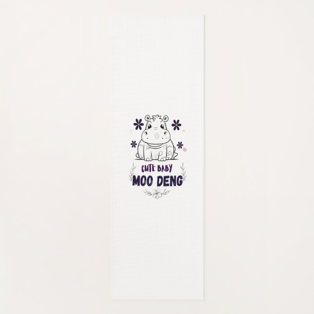 Esterilla De Yoga Cama de Moo Deng para bebé (Anverso)