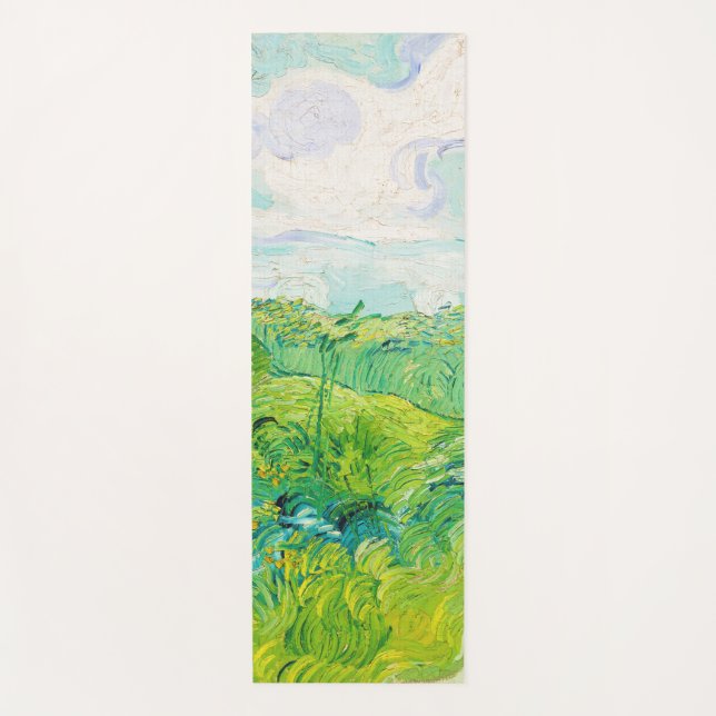 Esterilla De Yoga Campos de Trigo Verde, Van Gogh (Anverso)