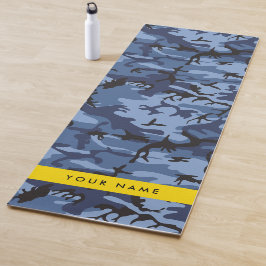 Esterilla De Yoga Camuflaje Azul Marino Personaliza tu nombre
