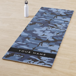 Esterilla De Yoga Camuflaje azul marino Tu nombre Personaliza