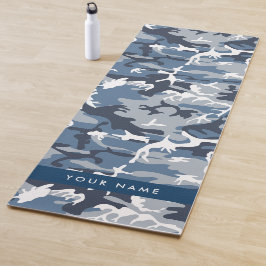 Esterilla De Yoga Camuflaje Azul Nieve de Invierno Personaliza tu no