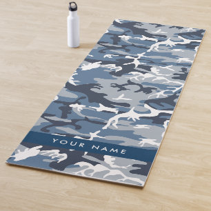 Esterilla De Yoga Camuflaje Azul Nieve de Invierno Personaliza tu no