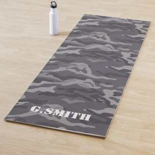 Esterilla De Yoga Camuflaje de textura gris. Camo tu