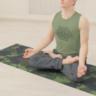 Esterilla De Yoga Camuflaje del Ejército Militar Marrón Verde