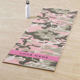Esterilla De Yoga Camuflaje rosa y verde Tu nombre Personaliza