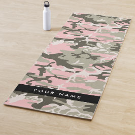 Esterilla De Yoga Camuflaje rosa y verde Tu nombre Personaliza