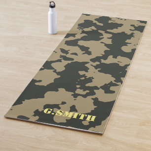 Esterilla De Yoga Camuflaje verde marrón. Camo tu