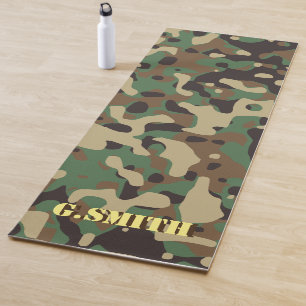Esterilla De Yoga Camuflaje verde y marrón. Camo tu