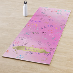Esterilla De Yoga Caos OM Lavanda, Ombre Rosa Bonito