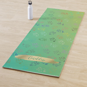 Esterilla De Yoga Caos OM Ombre verde, Om de Bonito