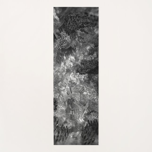 Esterilla De Yoga Capas de cristales grises (Anverso)