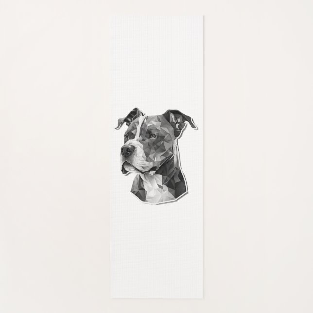 Esterilla De Yoga Cara de perro de Pitbull (Anverso)