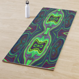 Esterilla De Yoga Carácter abstracto retro, patrón rojo y azul