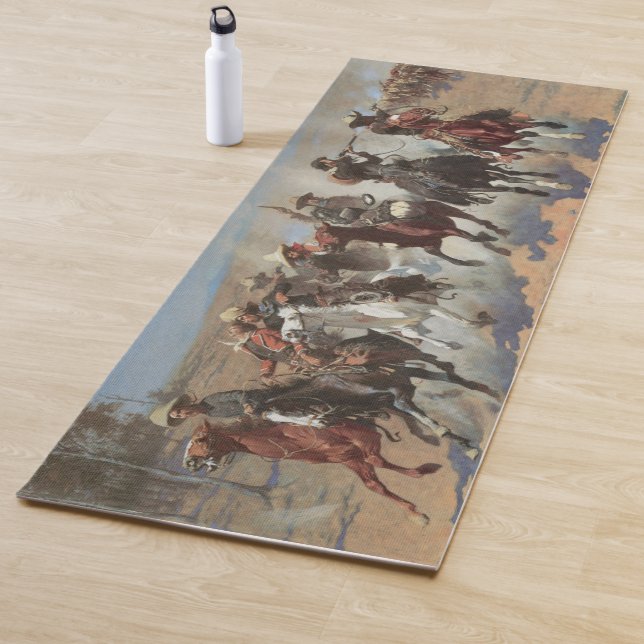 Esterilla De Yoga Carga de Madera por Frederic Remington (In situ)