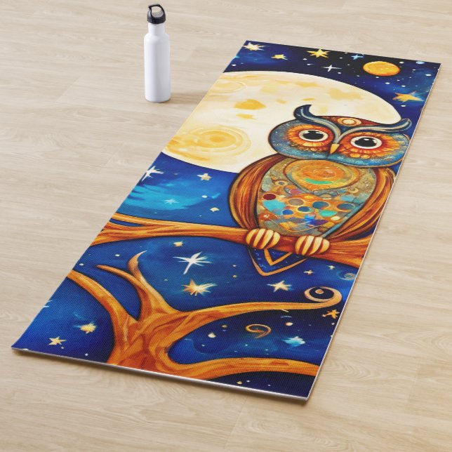 Esterilla De Yoga Celestiales de búho caprichosos: estrellas, luna,  (In situ)
