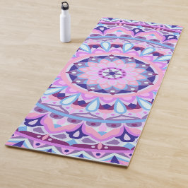 Esterilla De Yoga Centro de Mandala Púrpura Boho Meditación Fitness