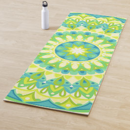 Esterilla De Yoga Centro de Mandala Verde Meditación Inspirada en la