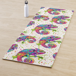 Esterilla De Yoga Chameleon Paint Stains Watercolor Style