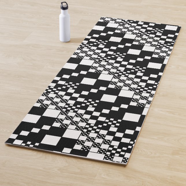 Esterilla De Yoga Checks, Checks - Blanco y negro (In situ)