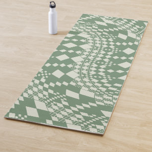 Esterilla De Yoga Cheques retorcidos en verde
