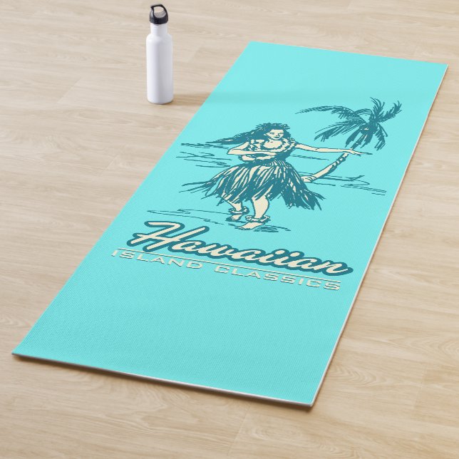 Esterilla De Yoga Chica hula retrocede a Hibiscus hawaiano (In situ)