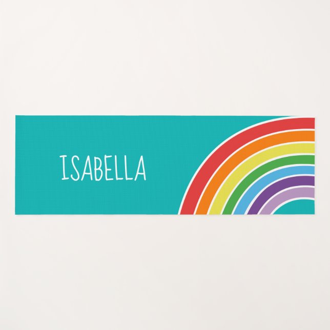 Esterilla De Yoga Chicas bonitos del arco iris personalizados (Anverso (horizontal))