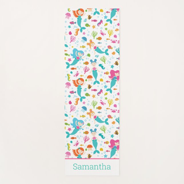 Esterilla De Yoga Chicas De Sirenas Bajo El Mar Personalizados (Anverso)