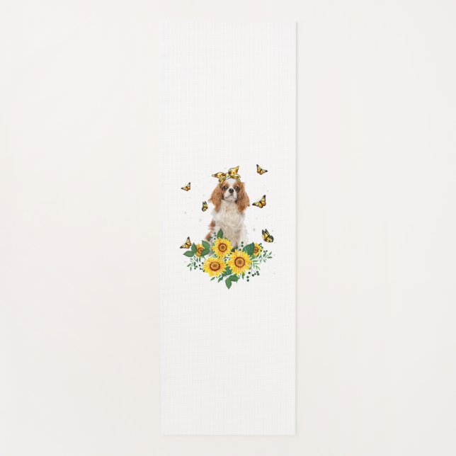 Esterilla De Yoga Chicas Mujeres Mamá Cavalier King Charles Spaniel  (Anverso)