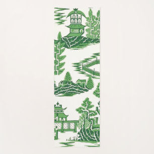Esterilla De Yoga Chinoiserie de la Pagoda Tea House en Jade Green