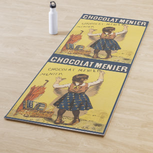 Esterilla De Yoga Chocolat Menier Chica Francesa Arte Vintage 1892
