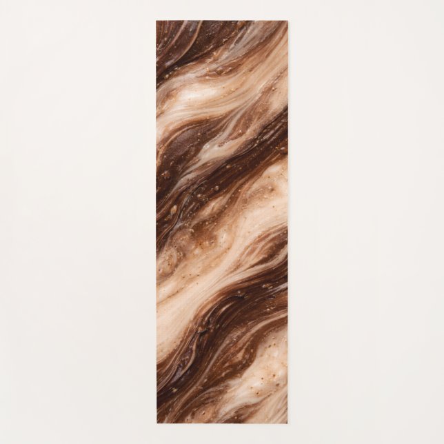 Esterilla De Yoga Chocolate Milkshake Marble Texture (Anverso)