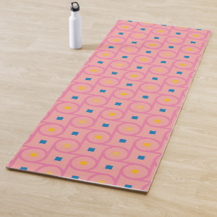 Esterilla De Yoga Círculo de entrelazado rosado moderno de mediados