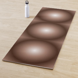 Esterilla De Yoga Círculo geométrico 3D Círculo oscuro Mocha marrón