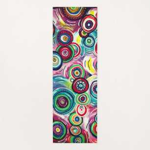 Esterilla De Yoga Círculos coloridos y relámpagos arte abstracto ori