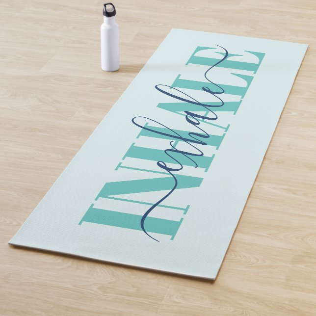 Esterilla De Yoga Cita azul turquesa con inhalación (In situ)