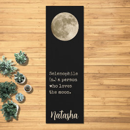 Esterilla De Yoga Cita de la Luna Celestial Espiritual Espacio Nombr
