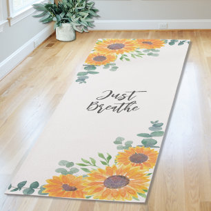 Esterilla De Yoga Cita de Yoga de Eucalipto de Girasol Verdes