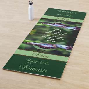 Esterilla De Yoga Cita Inspiradora de mariposa azul personalizada
