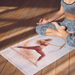 Esterilla De Yoga Cita personalizada ilustrada del zodíaco de Sagita