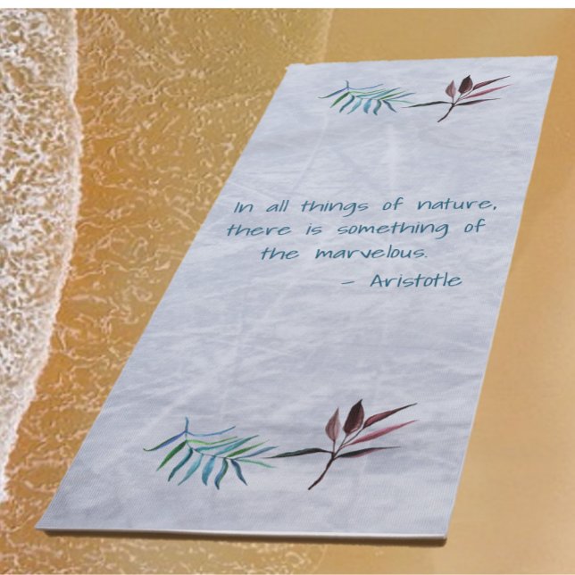 Esterilla De Yoga Cita sobre la naturaleza de Aristóteles Florales (Bookmark my store! https://www.zazzle.com/store/capricepetit)
