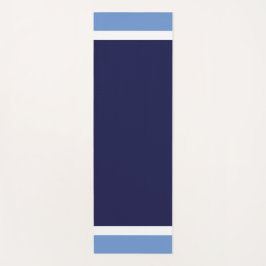 Esterilla De Yoga Clásico Naval Luz Azul franjas blancas de color Bl