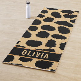 Esterilla De Yoga Clásico Personalizado Nombre Cheetah Estampado Ani