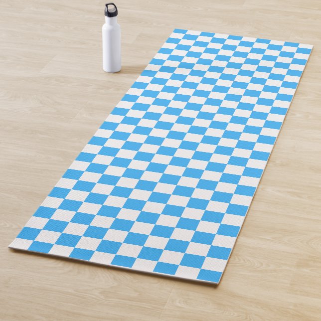 Esterilla De Yoga Classic light blue checkerboard  (In situ)