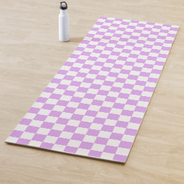 Esterilla De Yoga Classic light lavender checkerboard