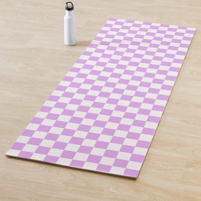 Esterilla De Yoga Classic light lavender checkerboard  (In situ)
