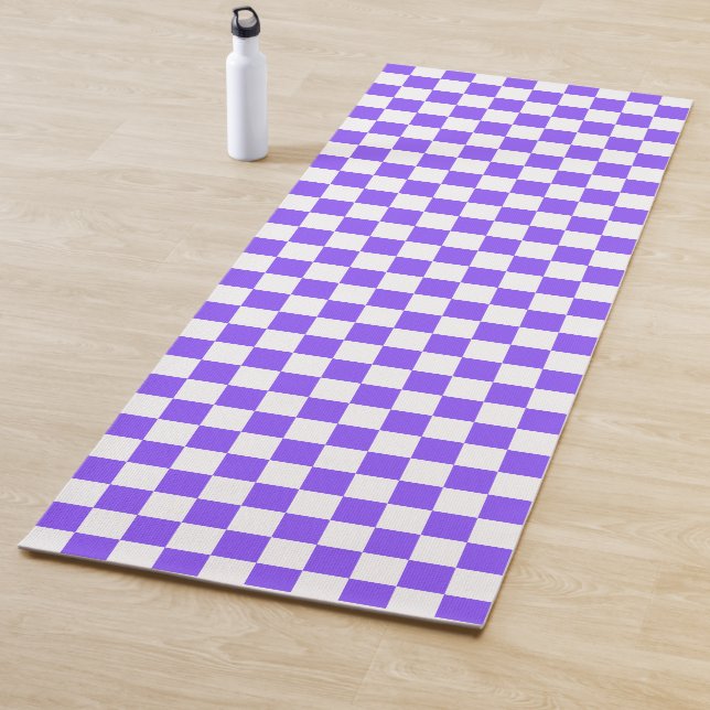 Esterilla De Yoga Classic visual purple checkerboard  (In situ)