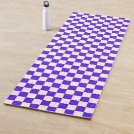 Esterilla De Yoga Classic visual violet checkerboard