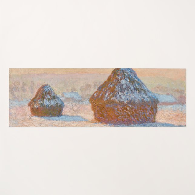 Esterilla De Yoga Claude Monet - Causas de nieve, efecto Nieve, maña (Anverso (horizontal))
