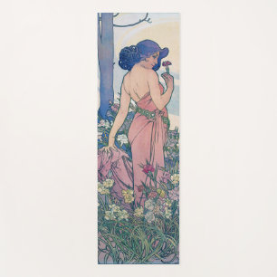 Esterilla De Yoga Clavel (Cuatro Flores), Alphonse Mucha